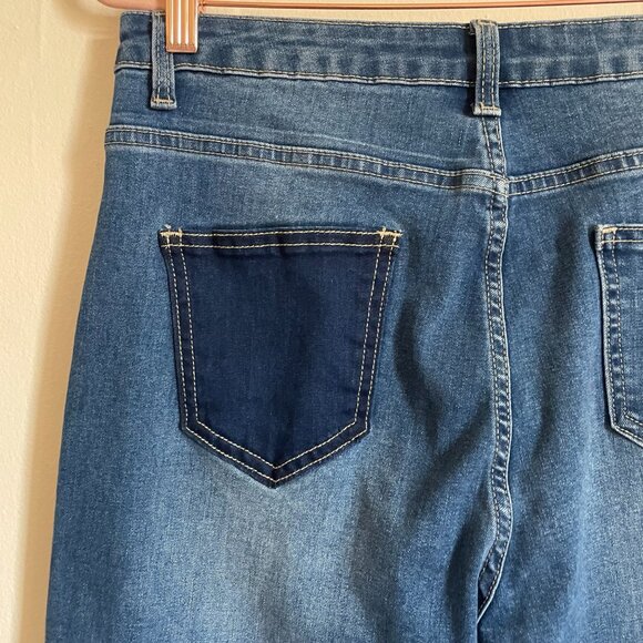 Decivi | Classic Straight Leg Mid Rise Stretch Denim Jeans Ankle Length Large - Picture 9 of 10